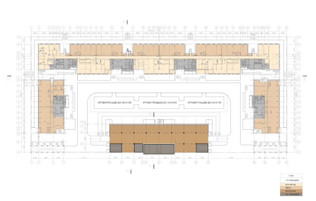 Multifunctional housing project "Megalit". Plan of the 1st floor � Eugene Gerasimov and Partners