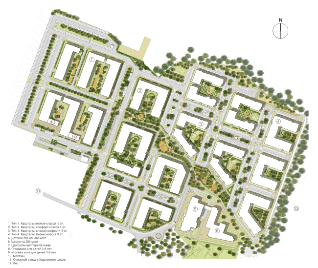 "Gorky" residential area. Master plan. Project, 2015 � DNK ag
