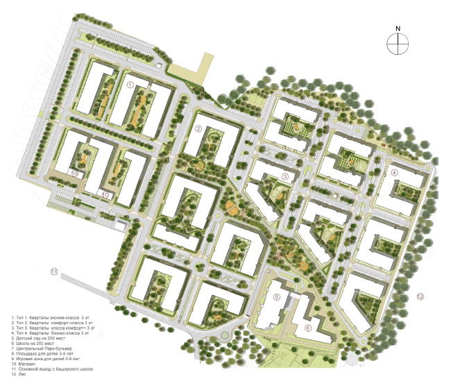 "Gorky" residential area. Master plan. Project, 2015  DNK ag