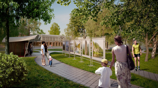 Reconstruction of Kirov's Spasskaya Square. The square if viewed from the park � Arkhstroidesign