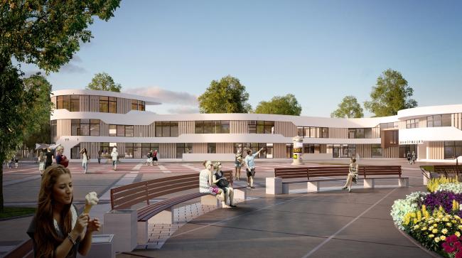 Reconstruction of Kirov's Spasskaya Square. The square and the Mutimedia Art Center if viewed from the temple. Eco project � Arkhstroidesign