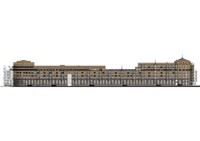 "Bastion" residential project in Kirov. Facade © Arkhstroidesign