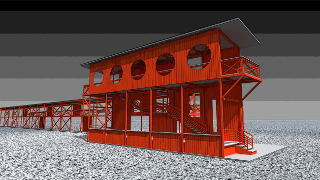 Architectural and engineering proposal of a shooting club in Kirov  Arkhstroidesign
