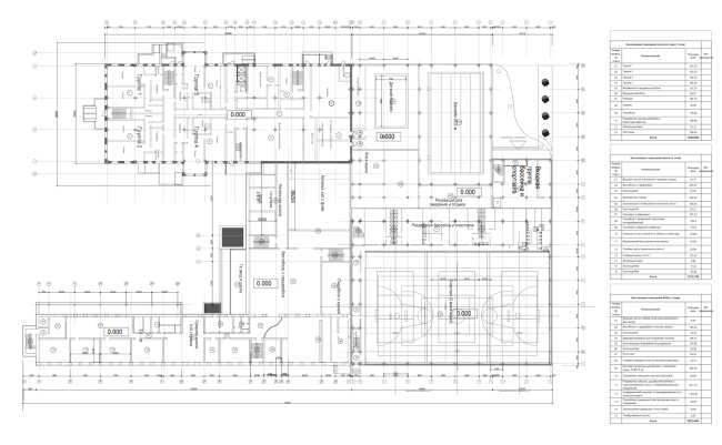 Sports training complex in Kirov. Plan of the 1st floor © Arkhstroidesign