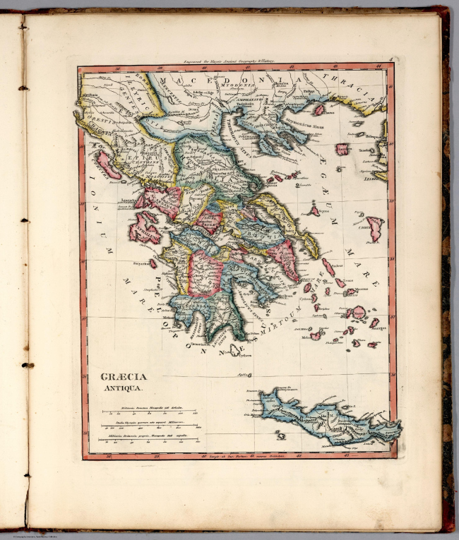 ����� �������� ������ (1815) / Graecia Antiqua. John Mellish / ����������� � ����� davidrumsey.com
