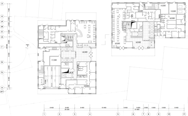 "Danilov Plaza" multifunctional project. Plan of the fist floor � SPEECH