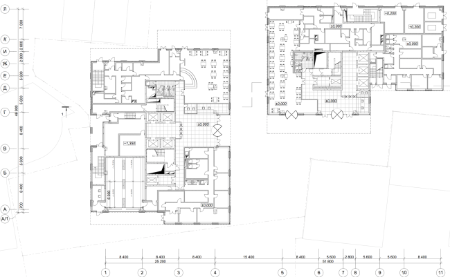 "Danilov Plaza" multifunctional project. Plan of the fist floor  SPEECH