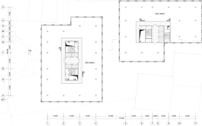 "Danilov Plaza" multifunctional project. Plan of the typical floor  SPEECH