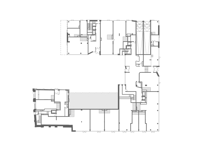 Residential project at Novoslobodskaya Street. Plan of the 1st floor  ADM