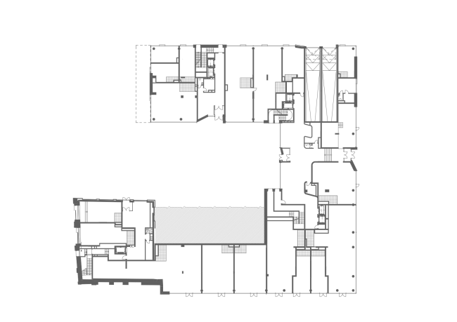 Residential project at Novoslobodskaya Street. Plan of the 1st floor � ADM