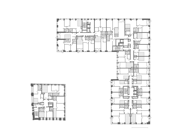 Residential project at Novoslobodskaya Street. Plan of the 2nd floor � ADM