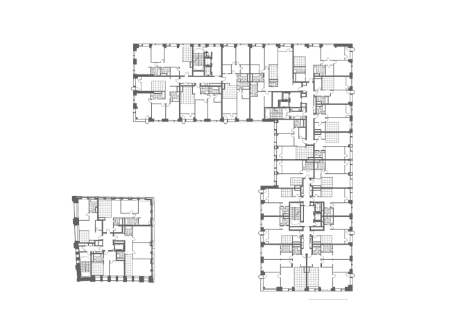 Residential project at Novoslobodskaya Street. Plan of the 2nd floor  ADM