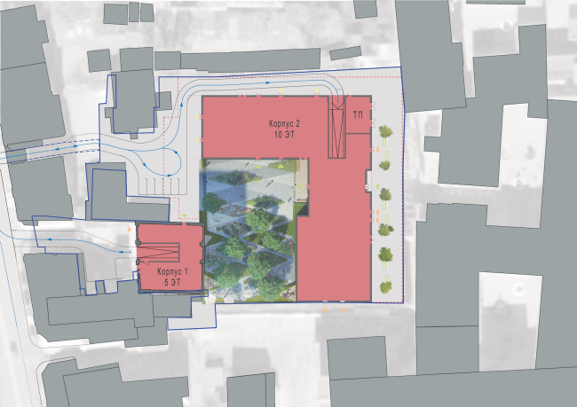 Residential project at Novoslobodskaya Street. Master plan � ADM