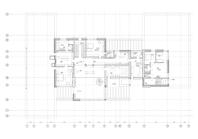 Hampton House. Country residence. Plan of the 2nd floor � Roman Leonidov architectural bureau