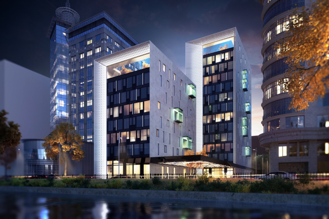 Administrative and residential building on the Malaya Trubetskaya Street. Project � Pavel Andreev architectural firm "Gran"