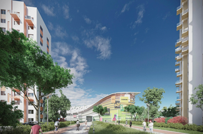 Концепция схемы планировки многоэтажной жилой застройки в Домодедово