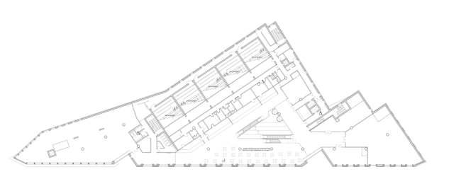 Multifunctional complex on the Zemlyanoy Val Street. Plan of the 3rd floor � Ginsburg Architects