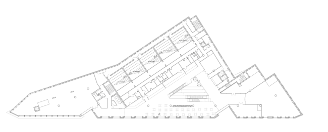 Multifunctional complex on the Zemlyanoy Val Street. Plan of the 3rd floor  Ginsburg Architects