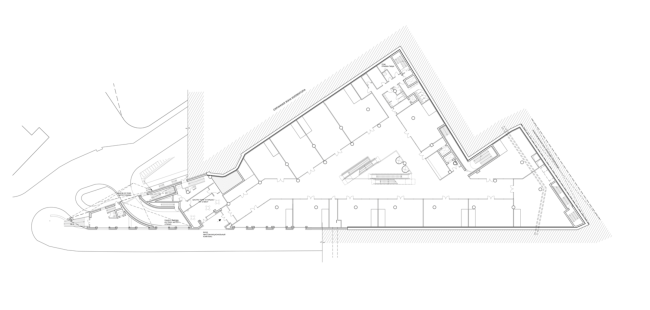 Multifunctional complex on the Zemlyanoy Val Street. Plan of the basement floor  Ginsburg Architects