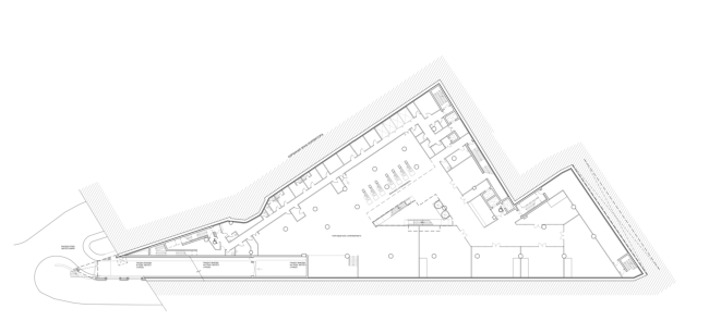 Multifunctional complex on the Zemlyanoy Val Street. Plan of the -1st floor � Ginsburg Architects