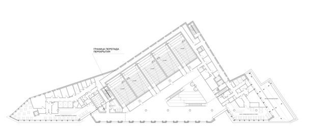 Multifunctional complex on the Zemlyanoy Val Street. Plan of the 4th floor  Ginsburg Architects