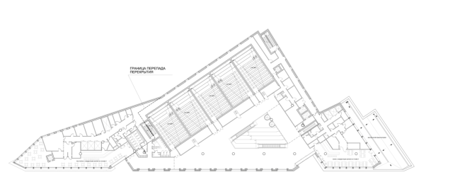 Multifunctional complex on the Zemlyanoy Val Street. Plan of the 4th floor � Ginsburg Architects