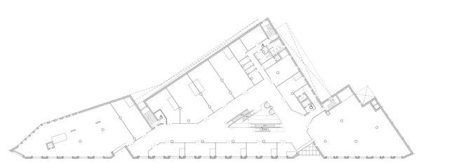 Multifunctional complex on the Zemlyanoy Val Street. Plan of the 2nd floor  Ginsburg Architects