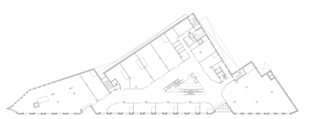 Multifunctional complex on the Zemlyanoy Val Street. Plan of the 2nd floor � Ginsburg Architects