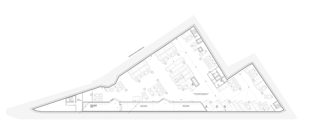 Multifunctional complex on the Zemlyanoy Val Street. Plan of the -3rd floor � Ginsburg Architects