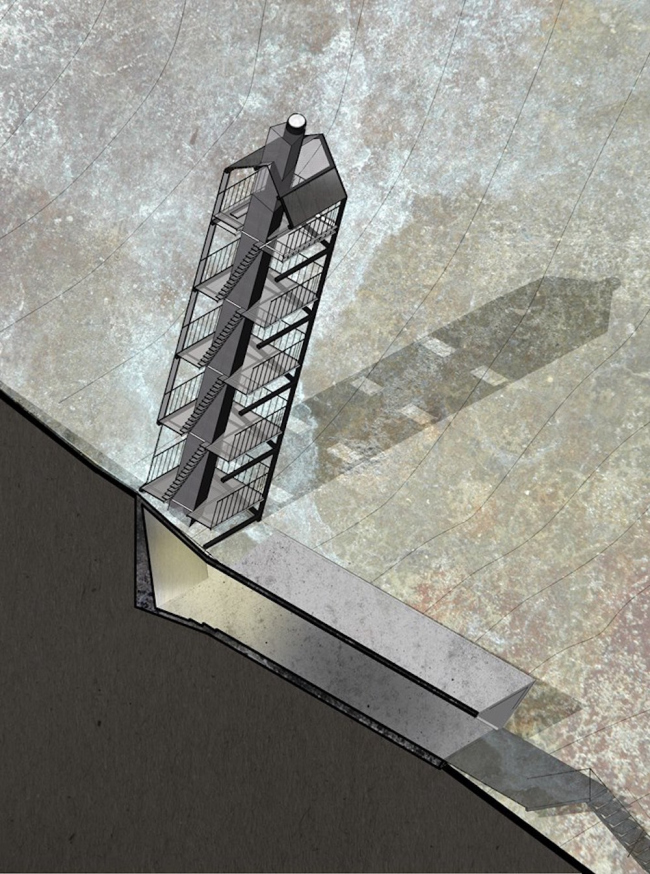 The project of a tower "Shelter" prepared for the "Arkhstoyanie" Festival. Location plan. 2016  Wowhaus