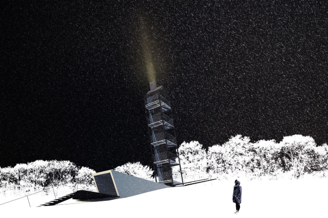 The project of a tower "Shelter" prepared for the "Arkhstoyanie" Festival. 2016 � Wowhaus