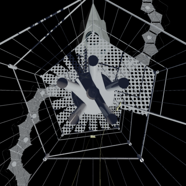 "Home for Shakespeare" contest project. Author: Esbergen Sabitov. A shot from the movie. View from the inside. 2016 � Wowhaus