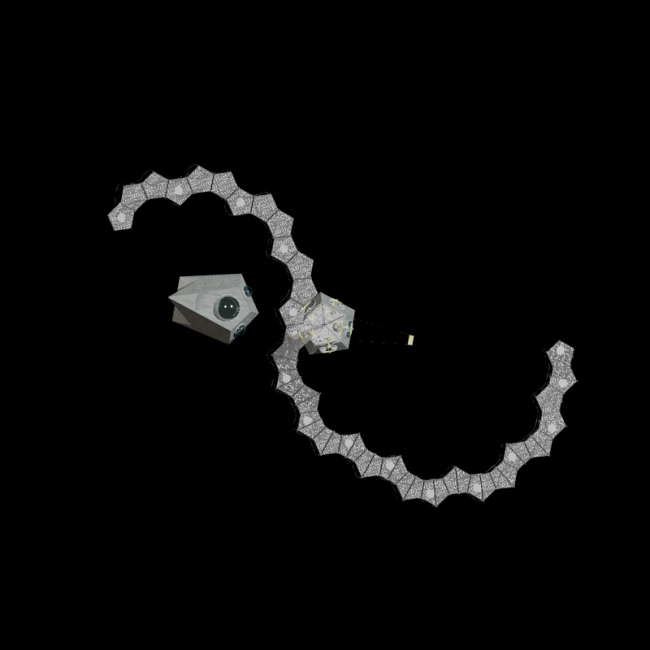 "Home for Shakespeare" contest project. Author: Esbergen Sabitov. A shot from the movie. View from the inside. Metamorphosis. 2016 � Wowhaus