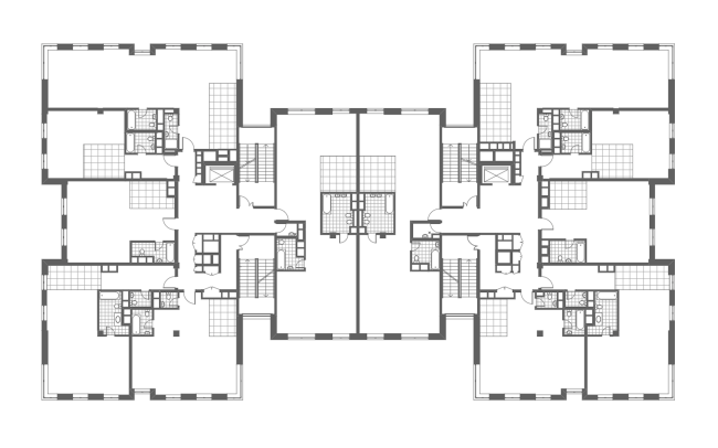 The club house in the Gorokhovsky Lane. Plan of the 3rd floor, 2016 � ADM architects