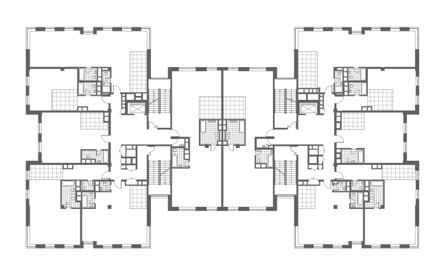 The club house in the Gorokhovsky Lane. Plan of the 3rd floor, 2016  ADM architects