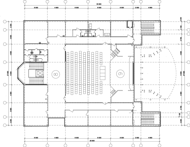 Youth hobby center. Plan of the second floor � Anatoly Stolyarchuk architectural studio