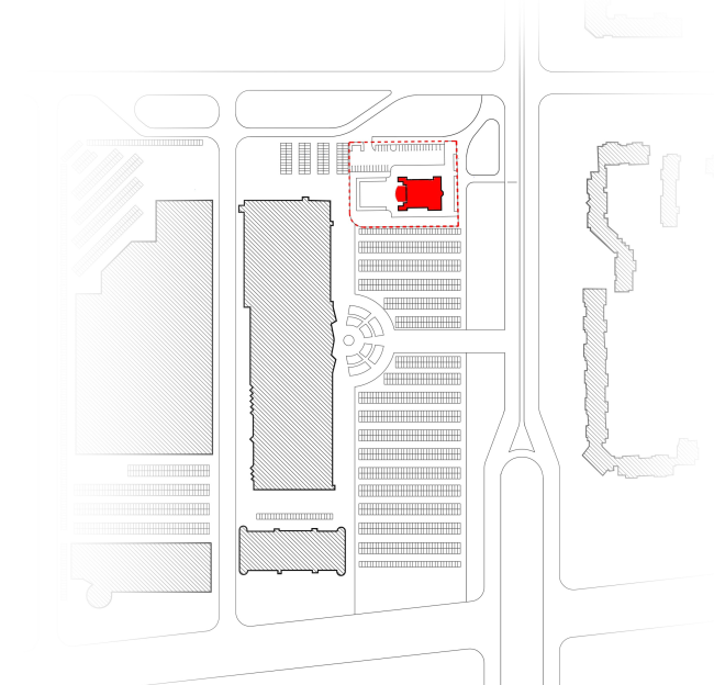 Youth hobby center. Location plan  Anatoly Stolyarchuk architectural studio