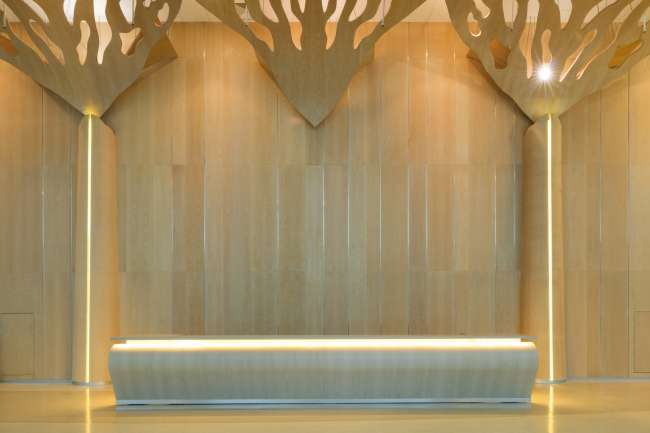 Public areas in the "Eurasia" Tower in the complex of "Moscow City". Implementation, 2014 � Sergey Estrin Architects