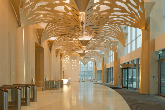 Public areas in the "Eurasia" Tower in the complex of "Moscow City". Implementation, 2014 � Sergey Estrin Architects