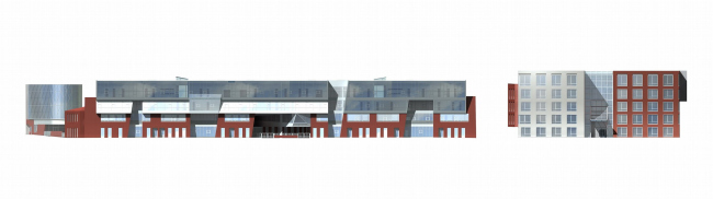 Жилой комплекс и офис на Пречистенской набережной. Общий вид. Фасады. Проект, 2005 © Остоженка