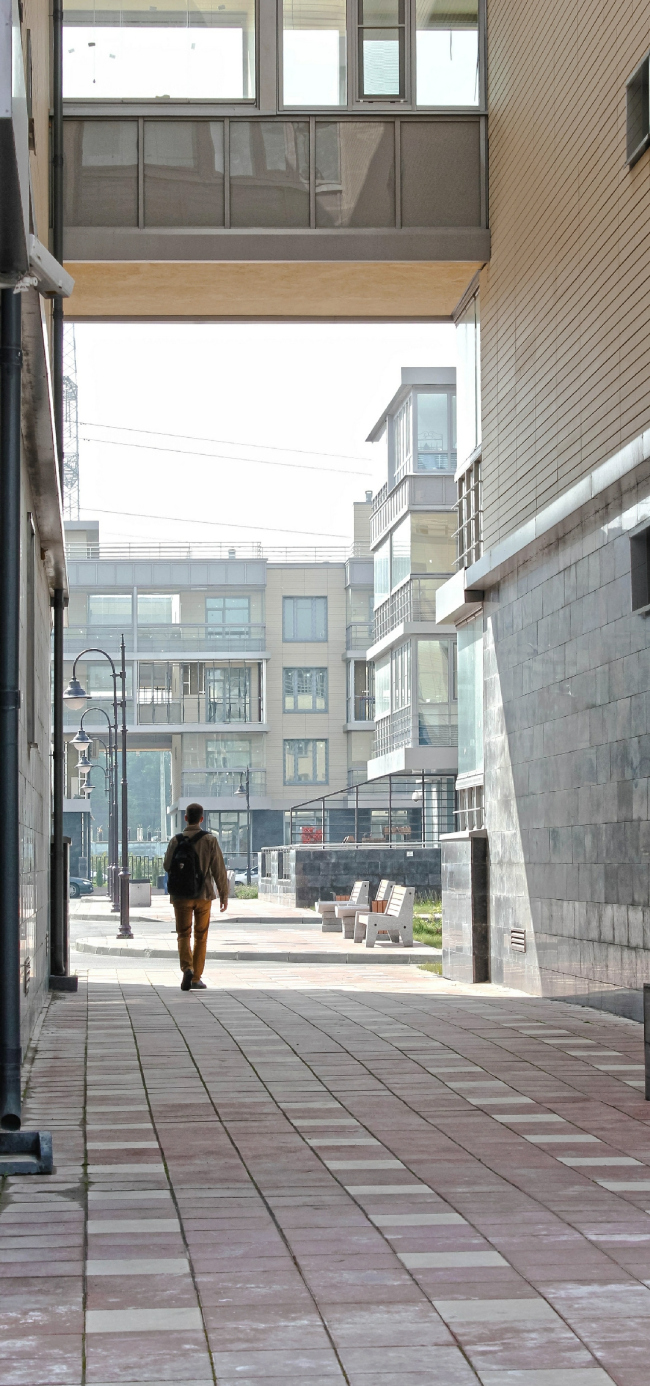 Buildings of "Baltiyskaya Zhemchuzhina" complex (Dudergoff Club residential project). Construction, 2016  Sergey Tsytsin Architects