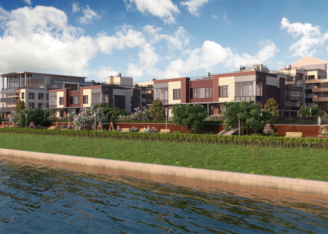 Buildings of "Baltiyskaya Zhemchuzhina" complex (Dudergoff Club residential project). Construction, 2016 � Sergey Tsytsin Architects