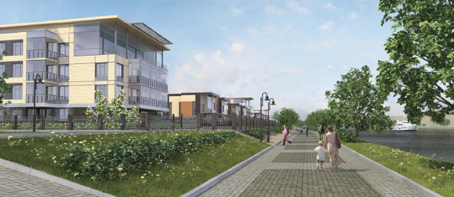 Buildings of "Baltiyskaya Zhemchuzhina" complex (Dudergoff Club residential project). Project, 2007 � Sergey Tsytsin Architects