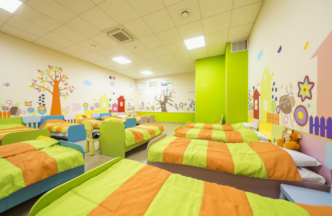The kindergarten on the territory of "Comfort Town" residential area. The kindergarten unit. Construction, 2014 � Archimatika