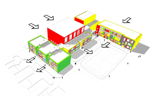 The Academy of Modern Education on the territory of "Comfort Town" residential area. The kindergarten unit. Construction, 2014 � Archimatika