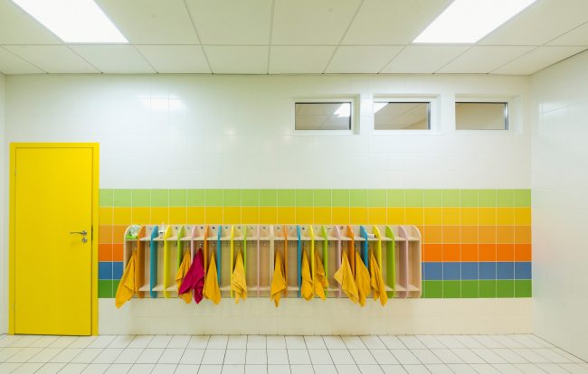 The kindergarten on the territory of "Comfort Town" residential area. The kindergarten unit. Construction, 2014 � Archimatika