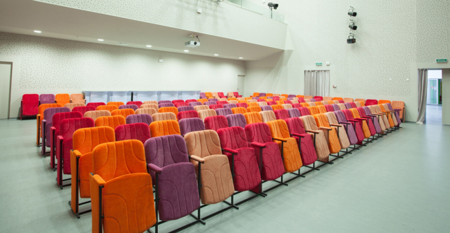 The mixed-use auditorium with a professional stage. Construction, 2014 � Archimatika