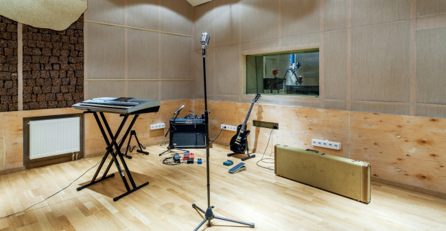 The recording studio in the school of fine arts on the territory of "Comfort Town" residential area. Construction, 2014 � Archimatika