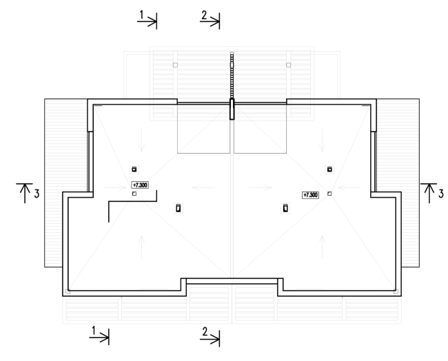 Buildings of "Baltiyskaya Zhemchuzhina" complex (Dudergoff Club residential project). Plan of the roof � Sergey Tsytsin Architects