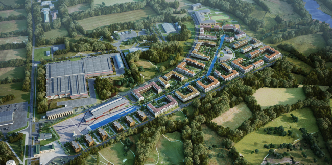 Residential area in Pushkin. Birds-eye view. Project, 2016 � Arkhstroydesign ASD